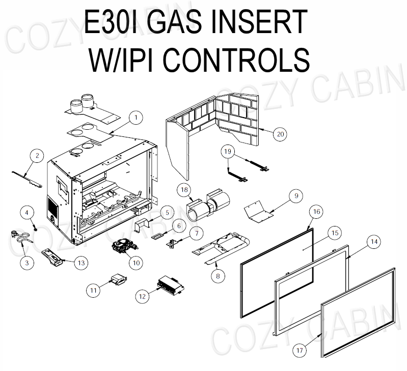 E30I GAS INSERT WITH IPI CONTROLS (April 1, 2019 - >) #C-15550